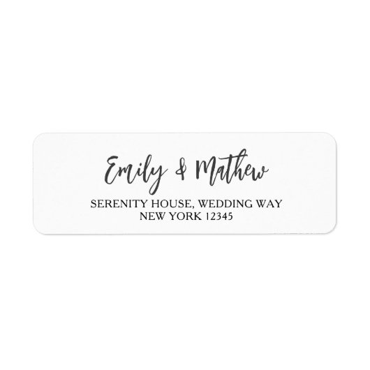 Elegant Chic Script Return Address Labels (Voorkant)