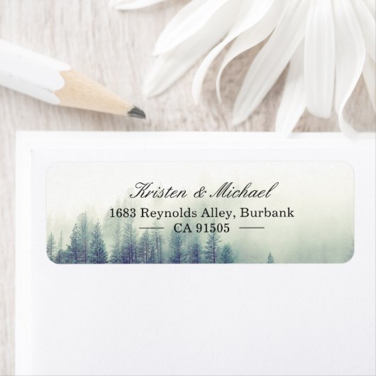 Elegant Chic Seasonal Pine Trees Forest Etiket (Insitu)