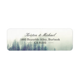Elegant Chic Seasonal Pine Trees Forest Etiket