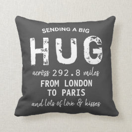 Elegant chic "Sending a big Hug" op maat Afstand Kussen