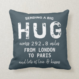 Elegant chic "Sending a big Hug" op maat Afstand Kussen