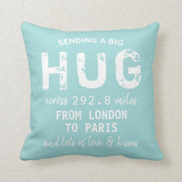 Elegant chic "Sending a big Hug" op maat Afstand Kussen