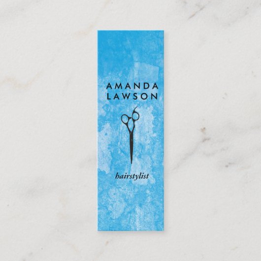 Elegant Chic Shears Comb Grungy Texture Mini Visitekaartje (Voorkant)