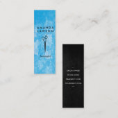Elegant Chic Shears Comb Grungy Texture Mini Visitekaartje (Voorkant / Achterkant)