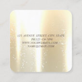 Elegant Chic Shinny, Faux Gold, Glittery, Dress Vierkante Visitekaartje (Achterkant)