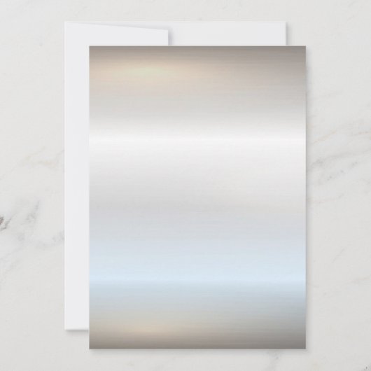 Elegant Chic Silver Baby shower Kaart (Achterkant)