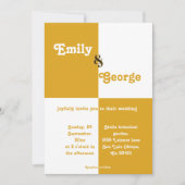 Elegant Chic Silver en Gold Classy Modern Wedding Kaart (Voorkant)