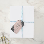 Elegant Chic Silver Flowers Roze Hartelijk dank Cadeaulabel (Met Touw)