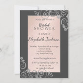 Elegant Chic Silver Flowers Vrijgezellenfeest Kaart (Voorkant)