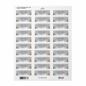 Elegant Chic Silver Glitter Ombre Bokeh Etiket (Full Sheet)