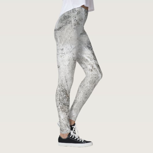 Elegant Chic Silver Marble Leggings (Rechts)