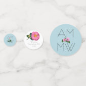 Elegant Chic Simple Floral Blue Wedding Confetti (Voorkanten)