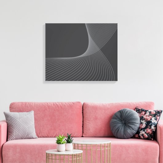 Elegant, chic, simple, modern graphic pattern art canvas afdruk (Insitu (Woonkamer))
