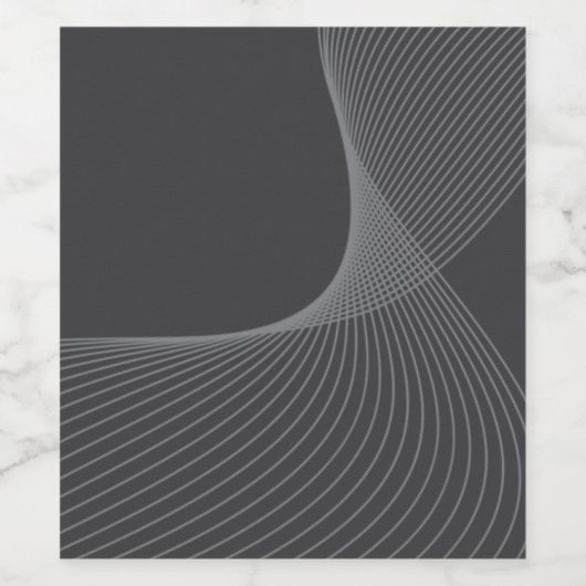Elegant, chic, simple, modern graphic pattern art wijn etiket (Enkel label)