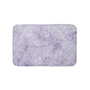 Elegant chic soft lavender paarse glitter marmer badmat
