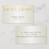 Elegant Chic Sophisticated, Gold Confetti Visitekaartje (Voorkant / Achterkant)