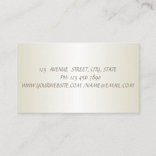 Elegant Chic Sophisticated, Gold Confetti Visitekaartje (Achterkant)