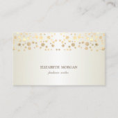 Elegant Chic Sophisticated, Gold Confetti Visitekaartje (Voorkant)
