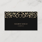 Elegant Chic Sophisticated, Gold Confetti, zwart Visitekaartje (Voorkant)