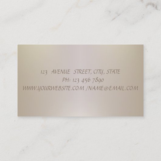 Elegant Chic Sophisticated, Lace Visitekaartje (Achterkant)