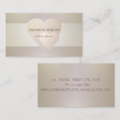 Elegant Chic Sophisticated, Roos Gold Hearts Visitekaartje (Voorkant / Achterkant)