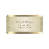Elegant Chic Sophisticated, Striped, Shiny Etiket (Voorkant)