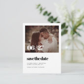Elegant chic Sparen de datumfoto Briefkaart (Staand voorkant)