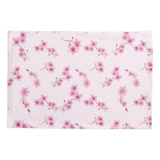 Elegant Chic Spring Cherry Blossom Floral Pattern Kussensloop (Achterkant)