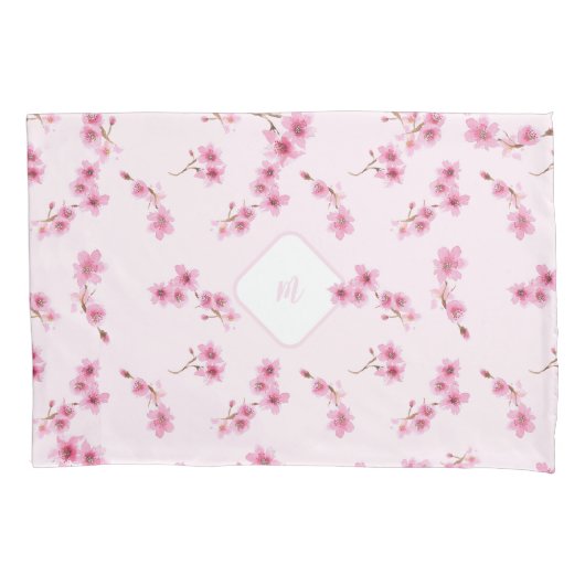 Elegant Chic Spring Cherry Blossom Floral Pattern Kussensloop (Voorkant)