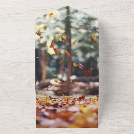 Elegant chic spring herfst floral Weddenschap all All In One Uitnodiging (Buitenkant)