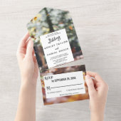 Elegant chic spring herfst floral Weddenschap all All In One Uitnodiging (Afscheurbaar)