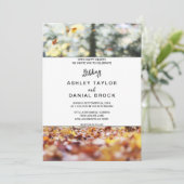 Elegant chic spring herfst floral Wedding Invitati Kaart (Staand voorkant)