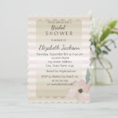 Elegant Chic Striped Floral Vrijgezellenfeest Kaart (Staand voorkant)