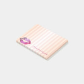 Elegant Chic Striped Stylish Girly, Lips Post-it® Notes (Schuin)