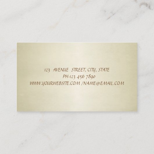 Elegant Chic, Stripes - Kleine diamant - Glittery Visitekaartje (Achterkant)