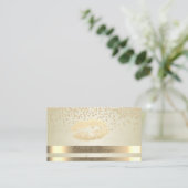 Elegant Chic, Stripes - Kleine diamant - Glittery  Visitekaartje (Staand voorkant)