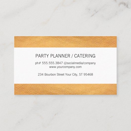 Elegant Chic Stripes Visitekaartje (Achterkant)