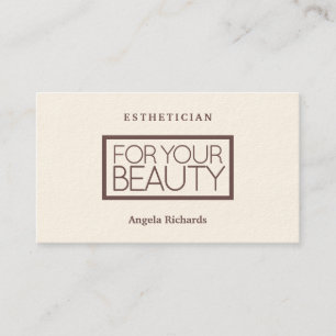 Elegant chic style professional met quote visitekaartje