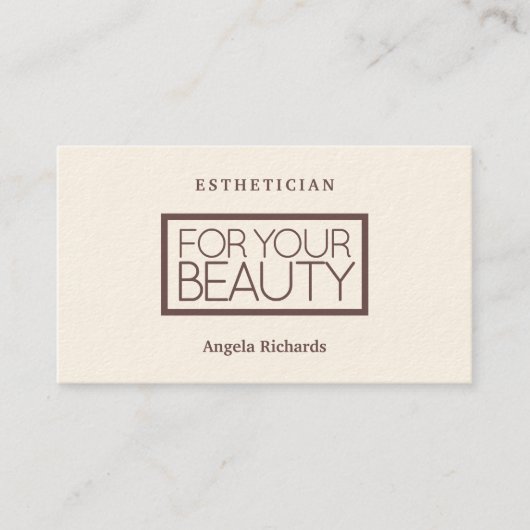 Elegant chic style professional met quote visitekaartje (Voorkant)