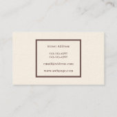 Elegant chic style professional met quote visitekaartje (Achterkant)