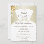 Elegant Chic Stylish, Bride Dress Vrijgezellenfees Kaart (Voorkant)