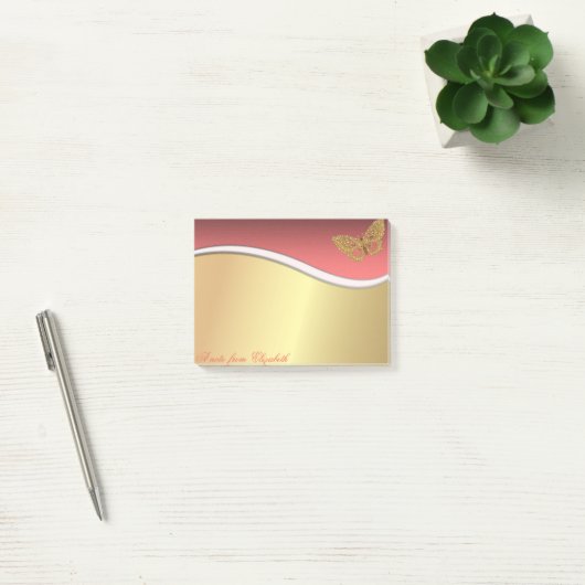 Elegant Chic Stylish Butterfly Post-it® Notes (Kantoor)