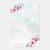 Elegant Chic Stylish Girly, Bokeh, Flowers Post-it® Notes (Voorkant)