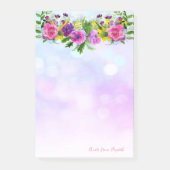 Elegant Chic Stylish Girly, Bokeh, Flowers Post-it® Notes (Voorkant)