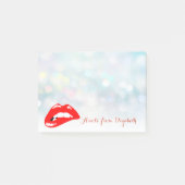 Elegant Chic Stylish Girly, Bokeh Red Lips Post-it® Notes (Voorkant)