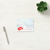 Elegant Chic Stylish Girly, Bokeh Red Lips Post-it® Notes (Kantoor)