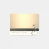 Elegant Chic Stylish Girly, Faux Gold, Cat Post-it® Notes (Voorkant)