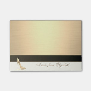 Elegant Chic Stylish Girly, Faux Gold, High Heel Post-it® Notes