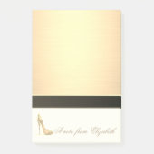 Elegant Chic Stylish Girly, Faux Gold, High Heel Post-it® Notes (Voorkant)