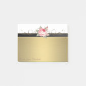 Elegant Chic Stylish Girly, Faux Gold, Roos Post-it® Notes (Voorkant)
